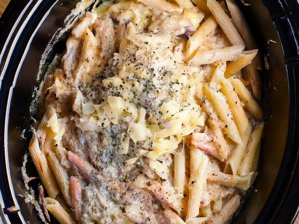 Slow Cooker Italian Dressing Chicken Pasta
